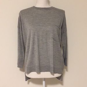 Frame Gray Wool/Cashmere Hi Lo Knit Top!!